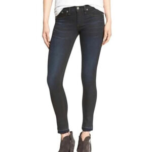 Rag & Bone Blue Raw Hem Dearborn Skinny Jeans- size 27